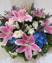 pink and purple posy