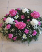 pink rose wreath