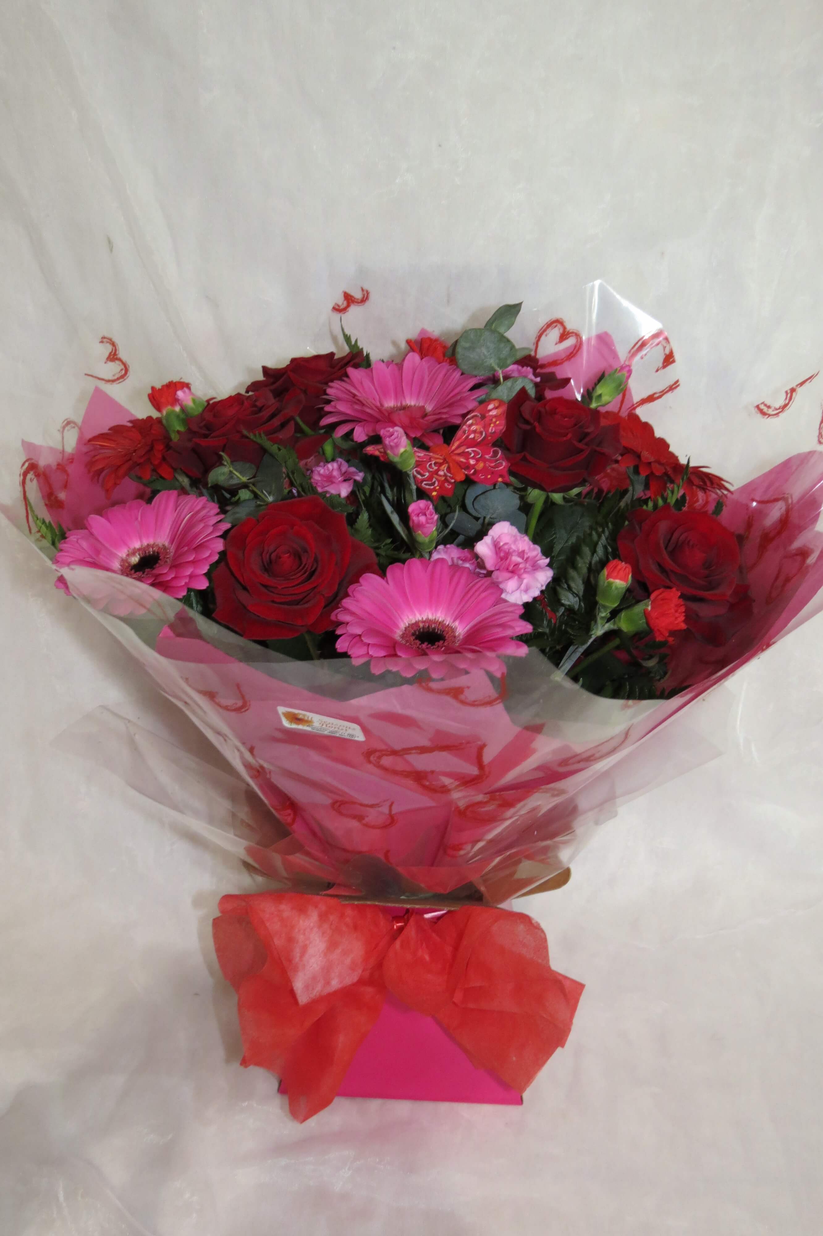 Red Roses Hand Tied Bouquet